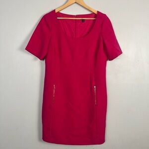 Ann Taylor Pink Half Sleeve Dress Size 12 petite mod